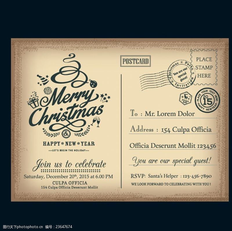 圣诞寄语图片素材