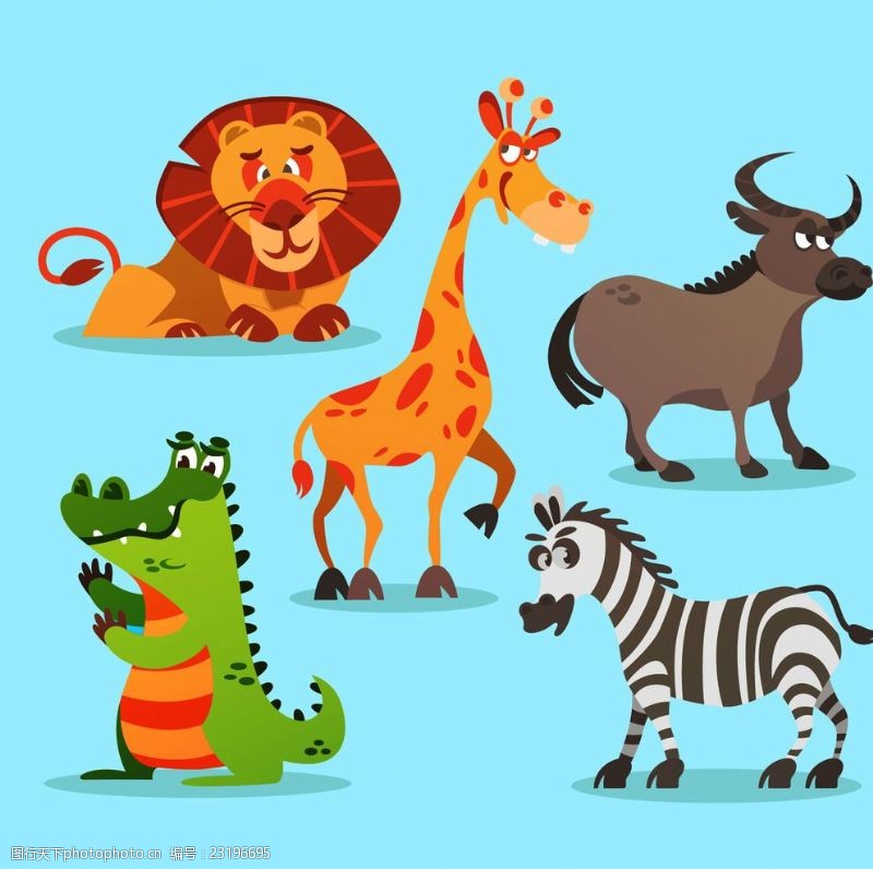 长颈鹿卡通非洲动物