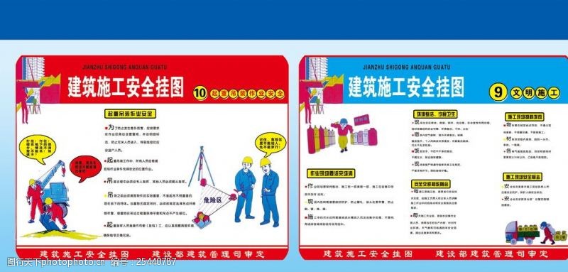 重庆建工建筑工地施工安全展板