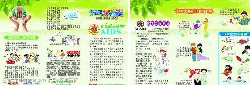 性病折页预防性艾滋病