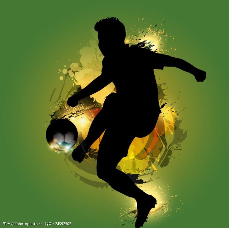 足球运动场足球海报