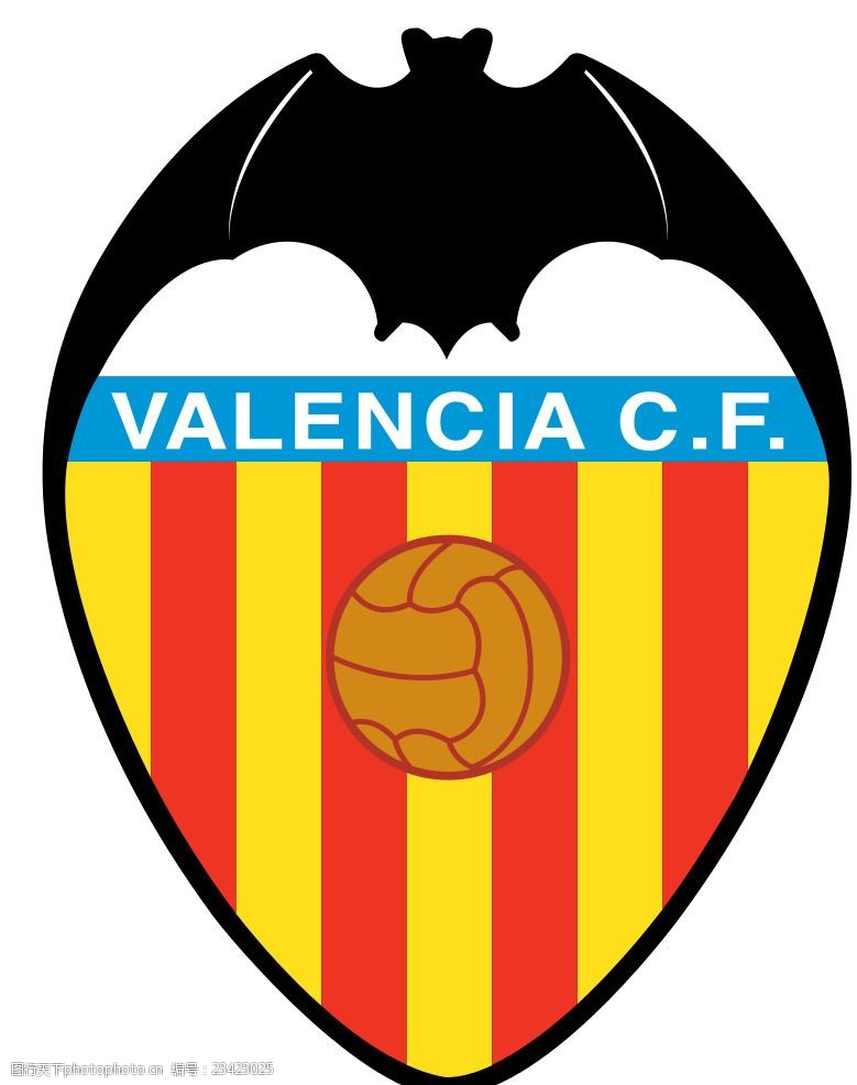 班徽瓦伦西亚足球俱乐部徽标