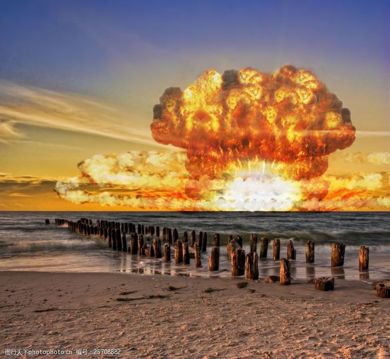 海上核爆炸图片