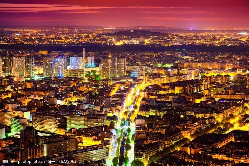 辉煌繁华都市夜景图片