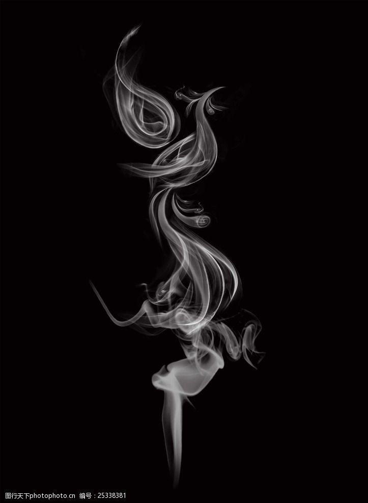 含烟袅袅烟雾鸟