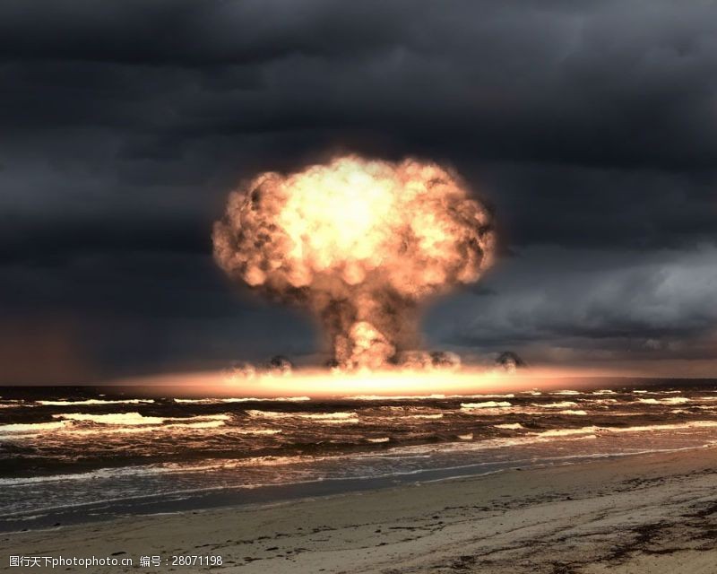 原子弹爆炸海滩核爆炸图片