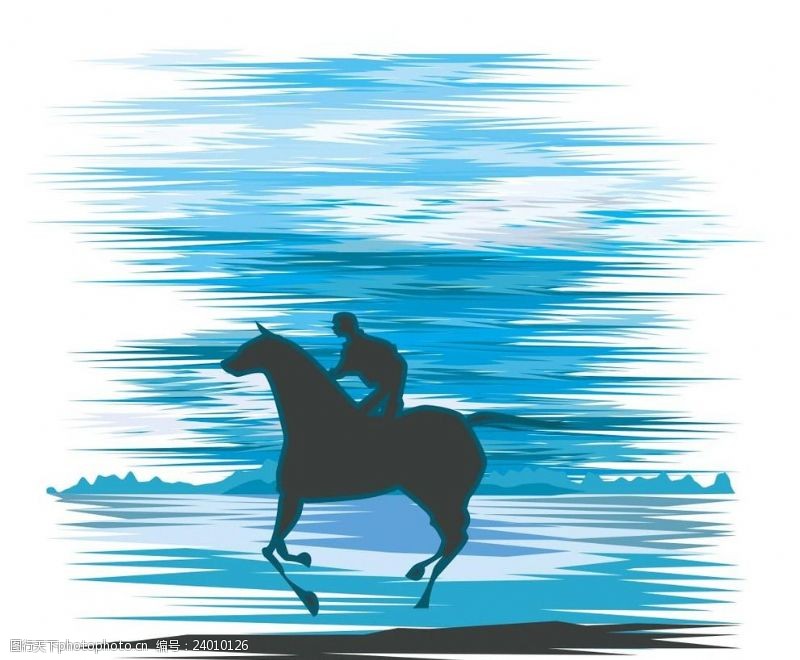 骑马插画骑马