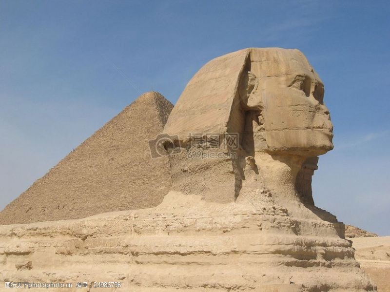沙沙漠雕像金字塔埃及伟大狮身人面像的吉萨石灰石纪念碑雕塑法老