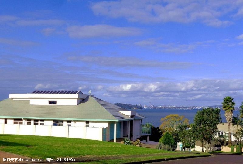新西兰海滨风光新西兰海滨小镇风景