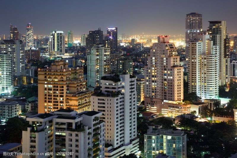 华都家居繁华的大都市城市夜景图片
