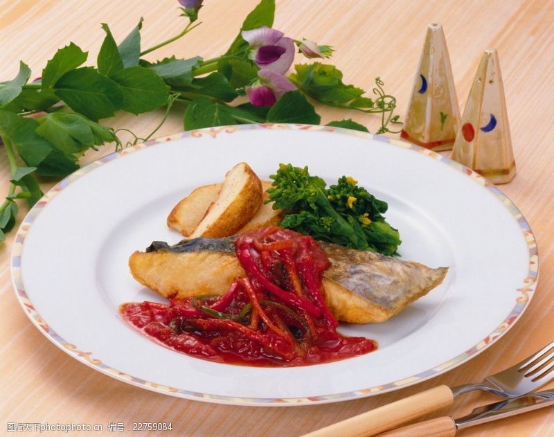 红辣椒素材红椒鱼块