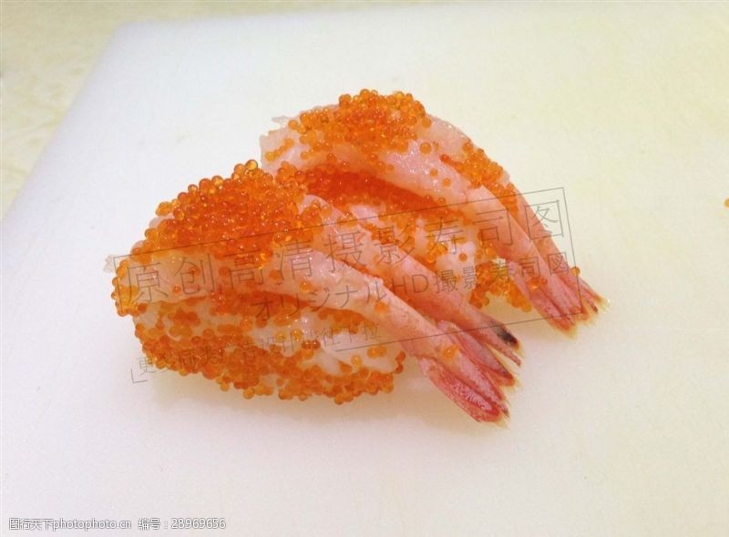 金黄玉米蟹子蟹籽寿司
