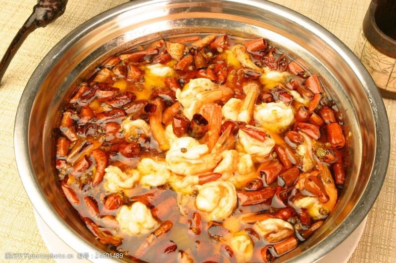 中华菜肴水煮虾球图片