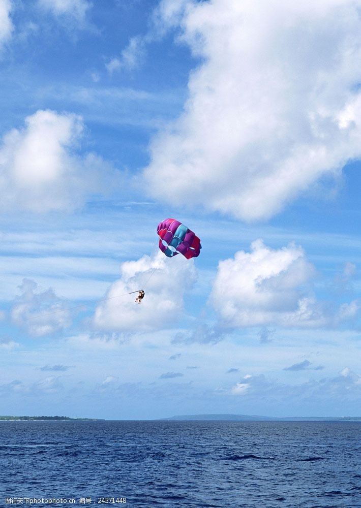 夏威夷跳伞图片