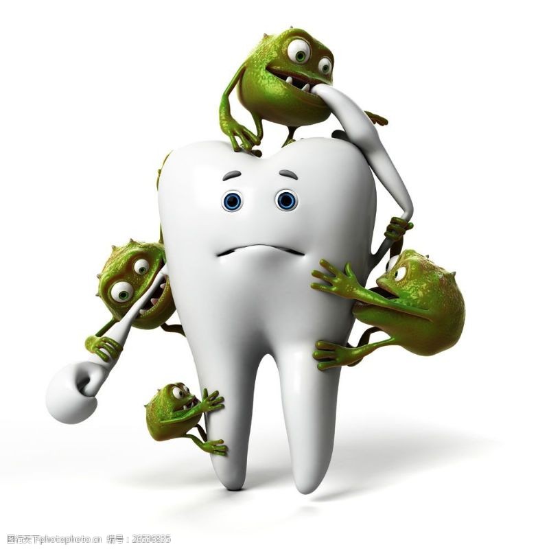 卫生与保健被病菌肆虐的牙齿图片