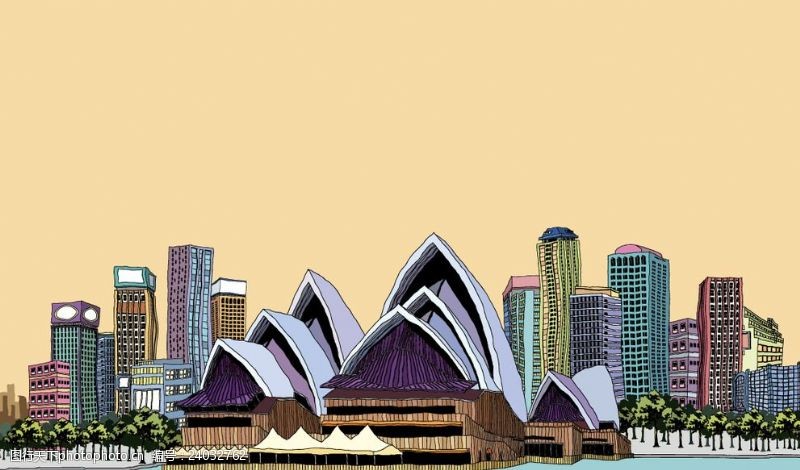 澳门地标手绘悉尼