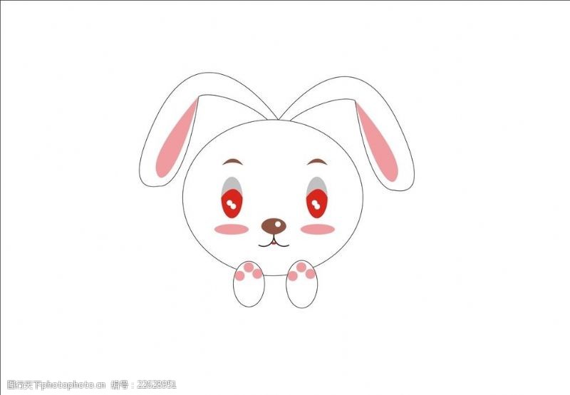可爱卡通兔子兔子