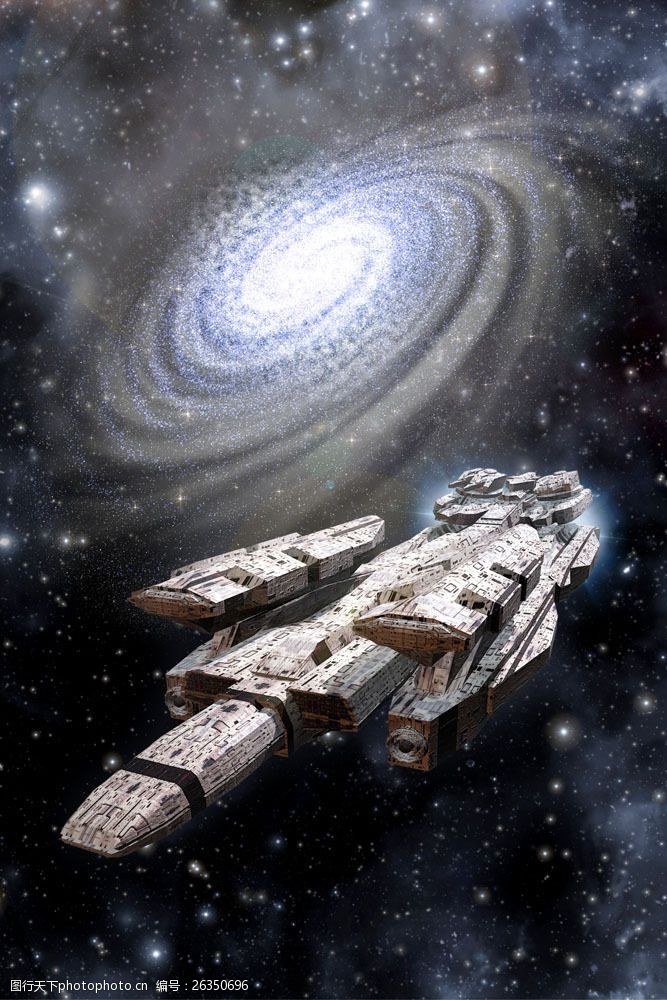 太空船银河系与太空飞船图片