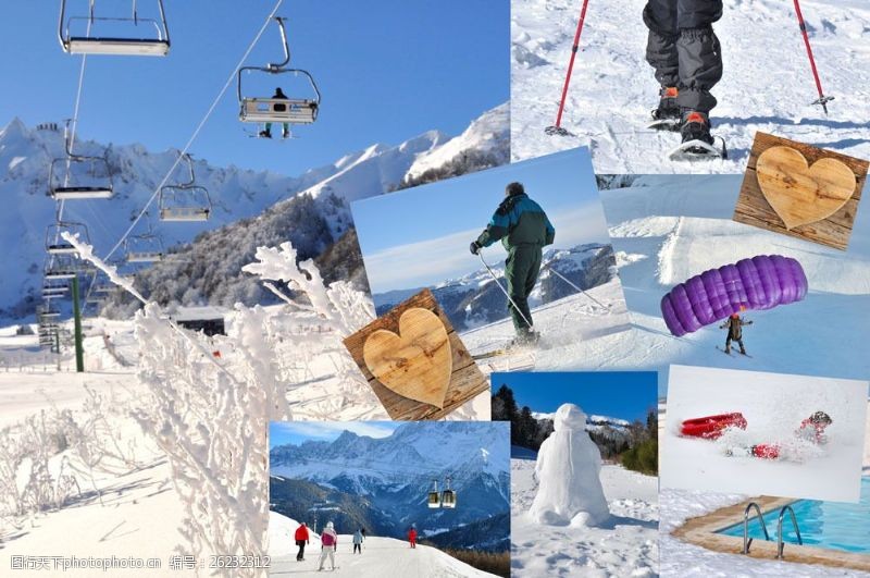 滑雪场宣传背景图片