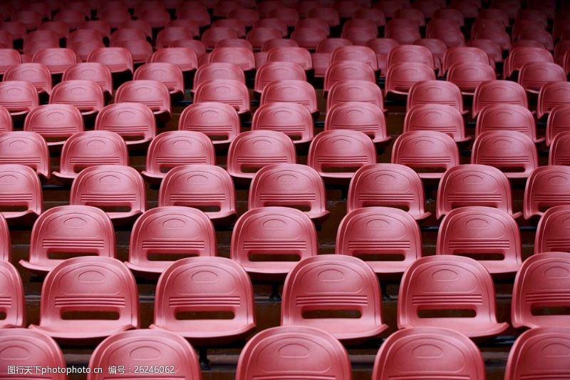 红色的电影院座椅图片