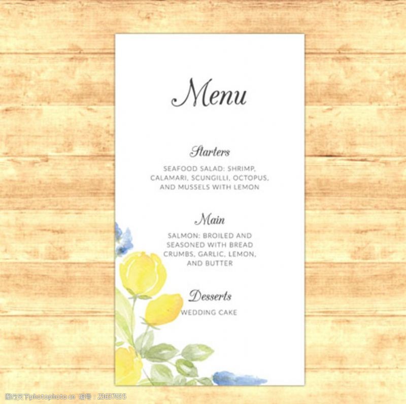 个性菜单设计婚礼菜单设计