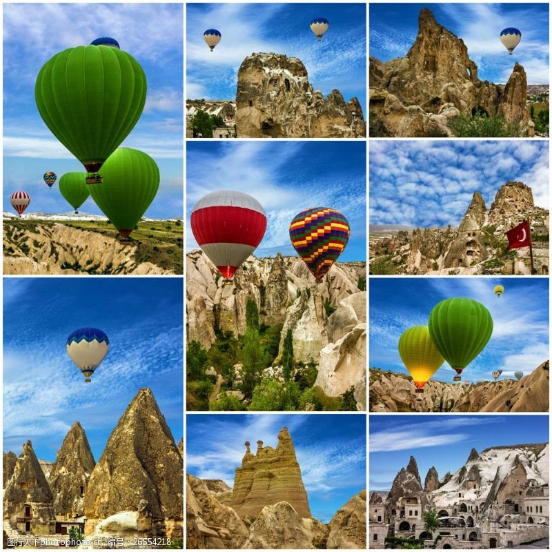 卡帕多西亚上空的热气球图片