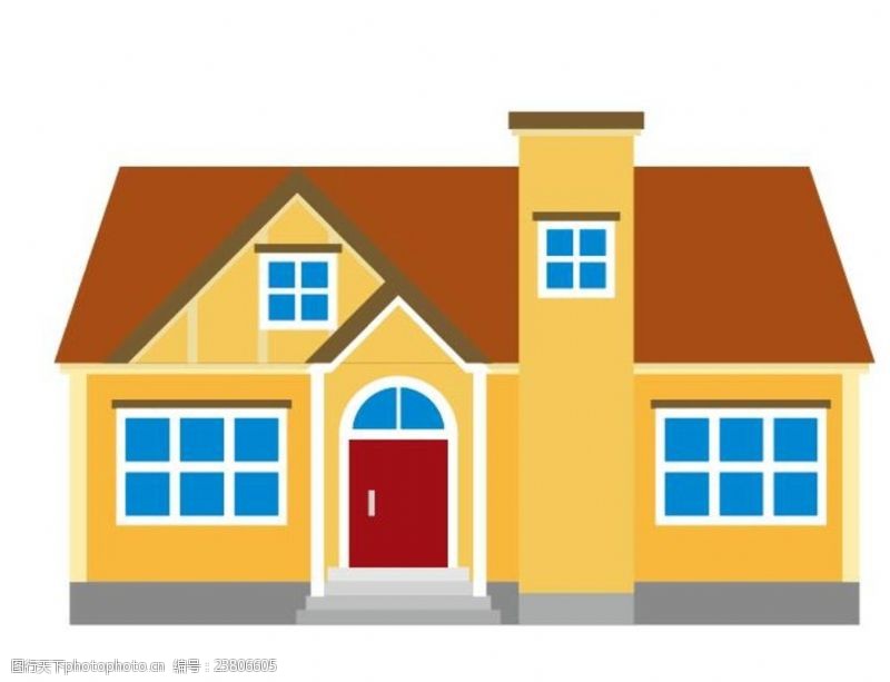 住宅海报平面房子矢量图