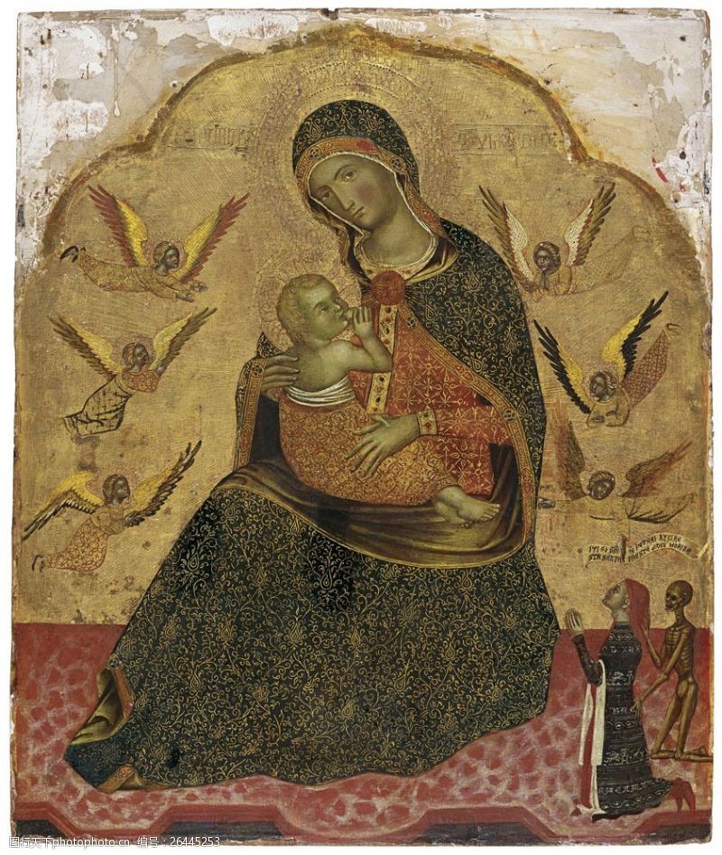 油画教堂圣母玛丽亚图片