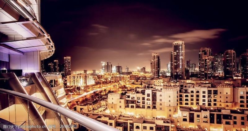华都家居迪拜阿联酋城市夜景图片