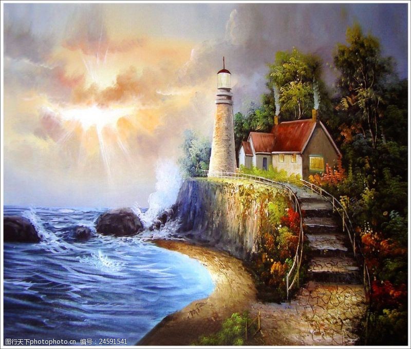 油彩画　海　小屋 kkh005-f6-1.jpg