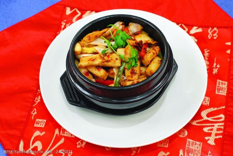 中华饮食石锅鲜鱿鱼图片