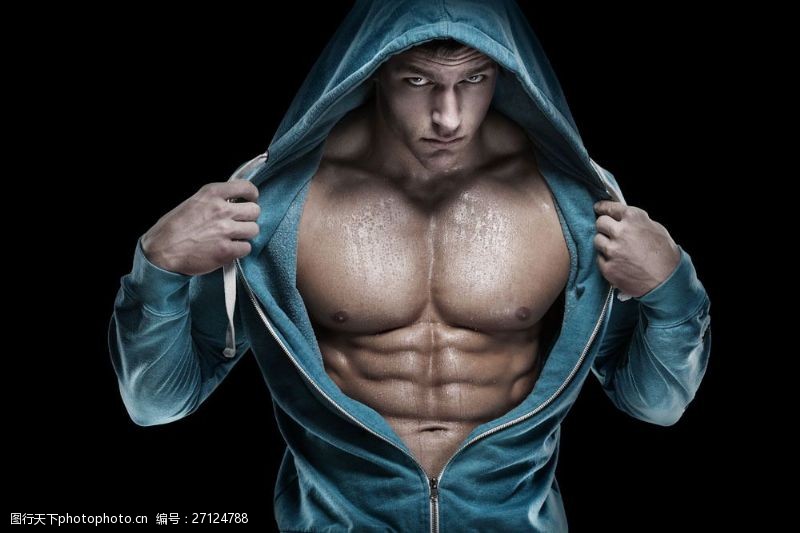 肌肉展示展示腹肌的肌肉男人图片