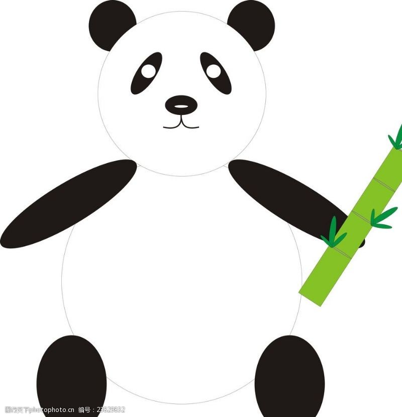 卡通熊猫熊猫矢量图
