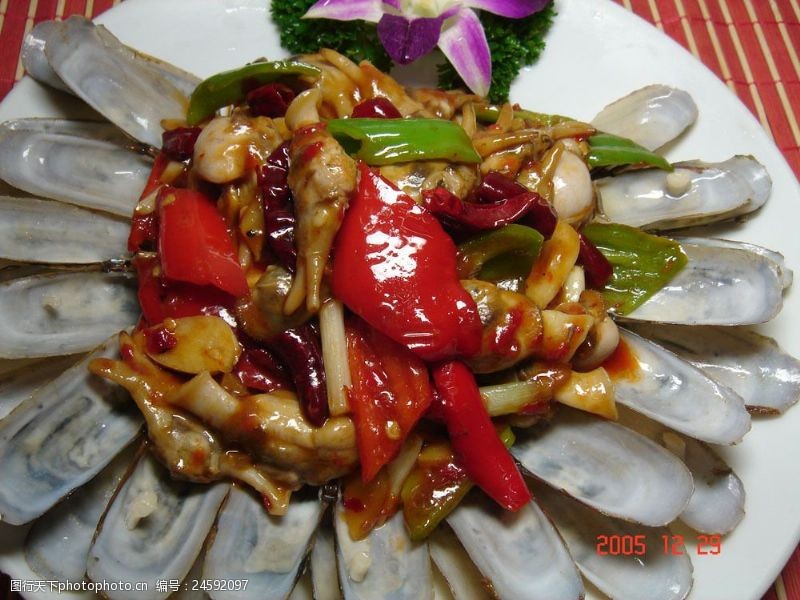 中华菜肴辣炒蛏子图片