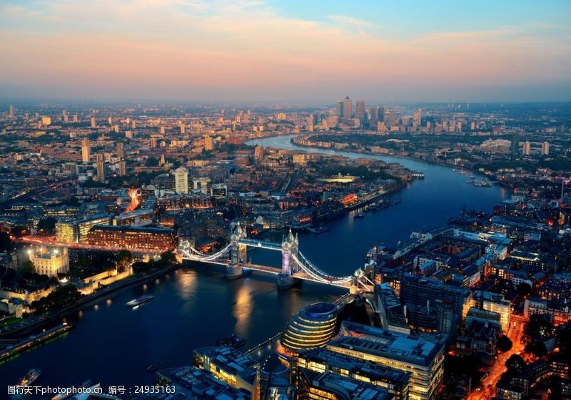 伦敦旅游景点鸟瞰伦敦风景图片