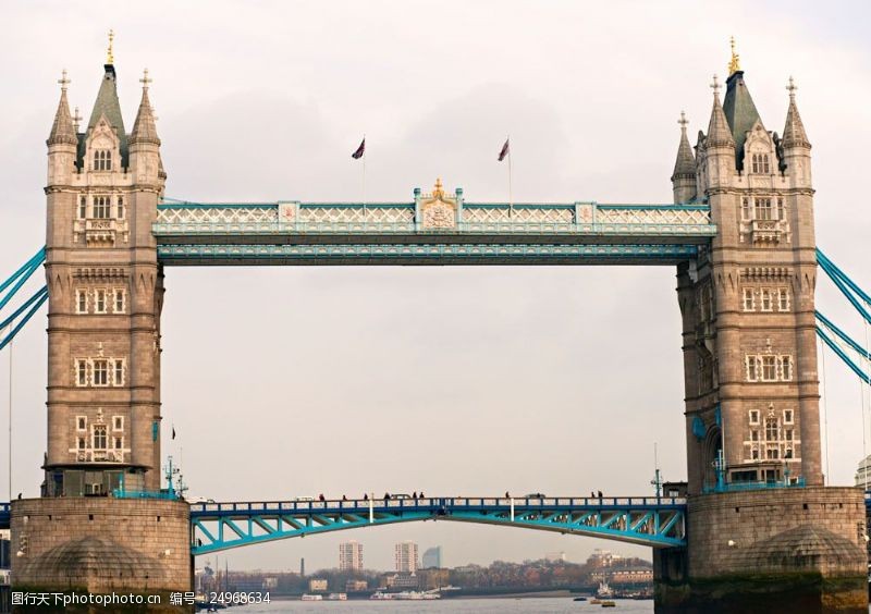 伦敦旅游景点伦敦塔桥风景摄影图片