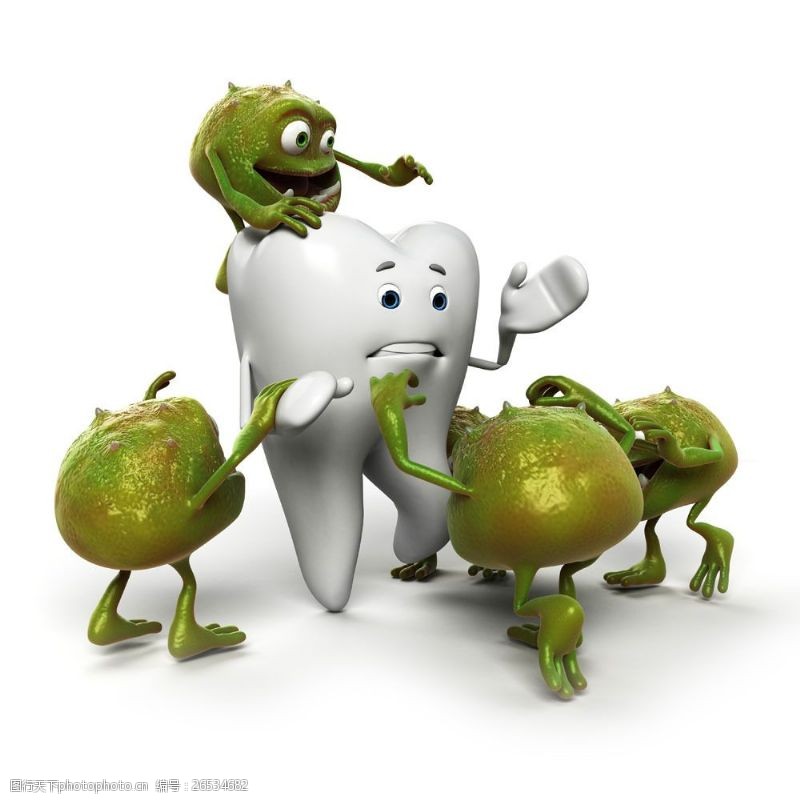 卫生与保健被病菌侵害的牙齿图片