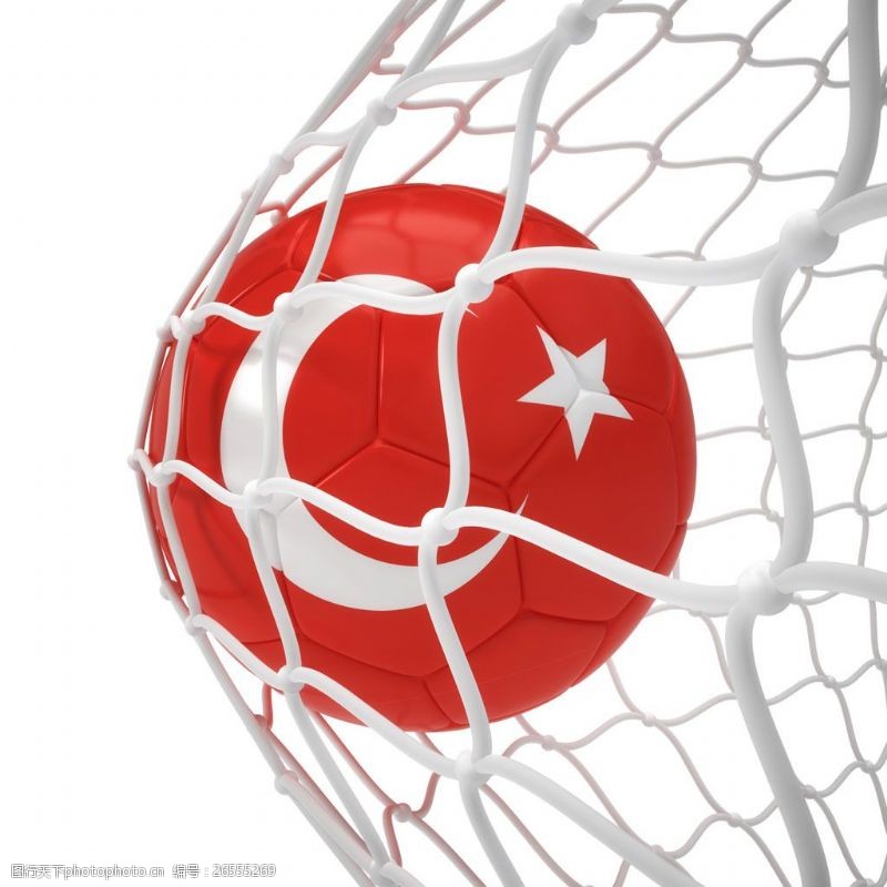 体育赛事土耳其国旗足球图片