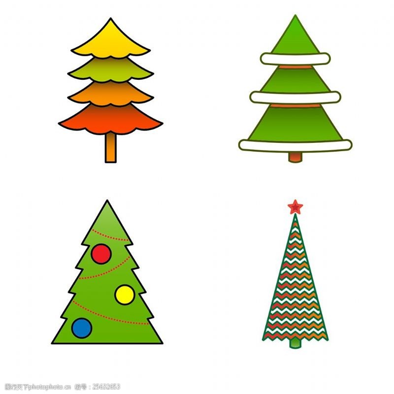 圆润可爱圣诞树icon图标
