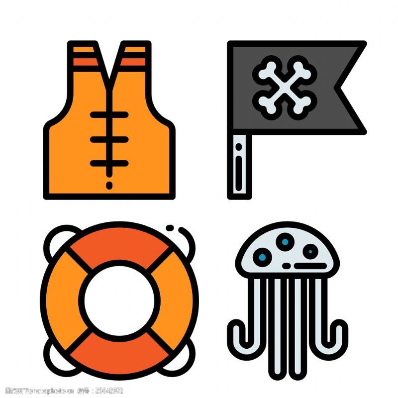 泳圈海洋素材icon图标