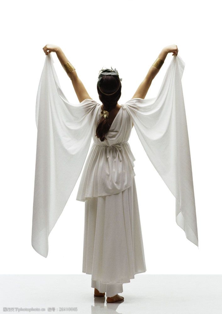 古代奥运会女祭司背影图片