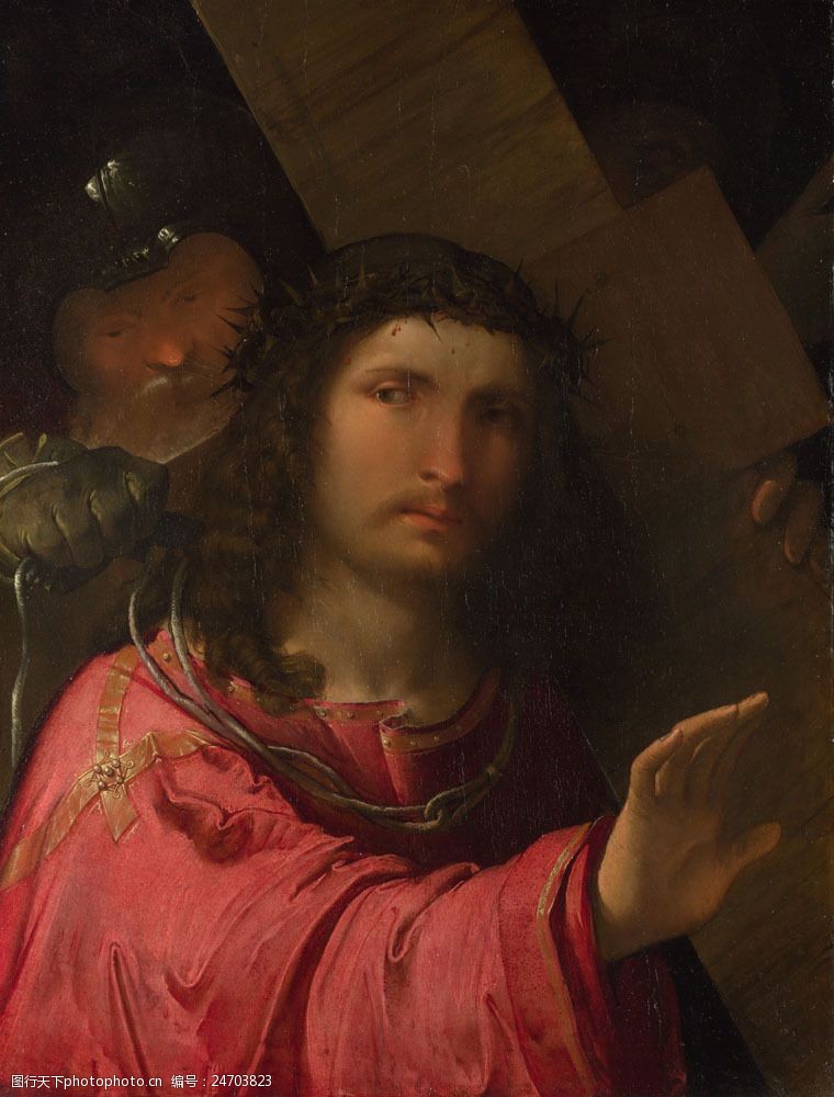 油画教堂耶稣肖像图片