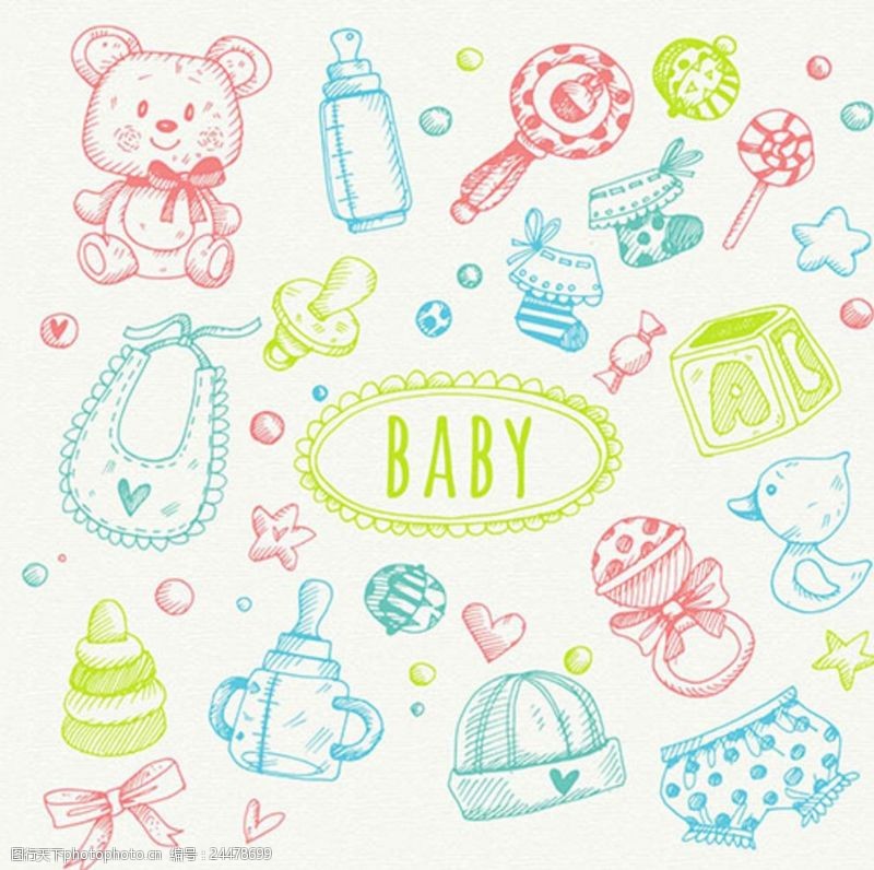 美术班母婴儿童孩子宝宝设计元素
