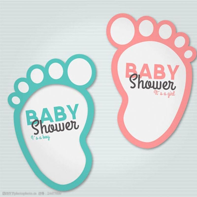 婴儿脚脚印母婴儿童宝宝标签