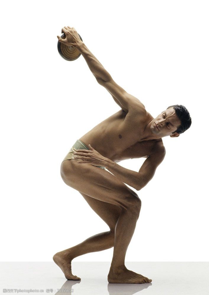 古代奥运会掷铁饼的外国男性运动员图片