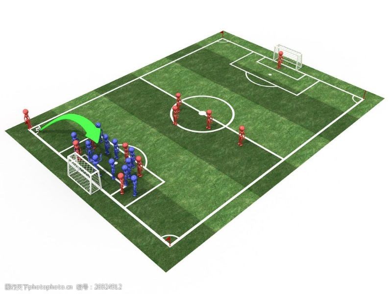 世界杯足球场上的3D小人图片