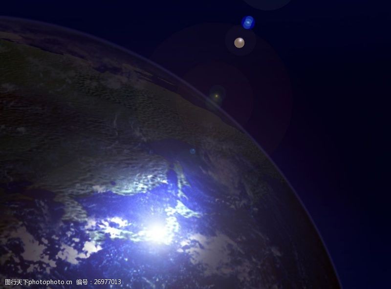 星光家居阳光照射的地球表面图片