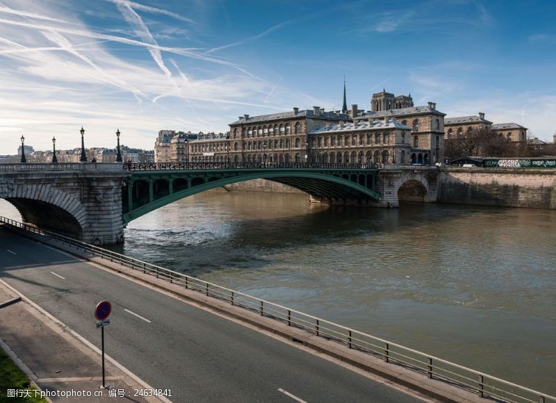 美国城市巴黎石桥建筑图片
