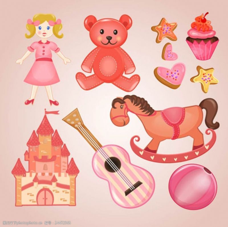 玩具彩页粉色母婴儿童宝宝玩具