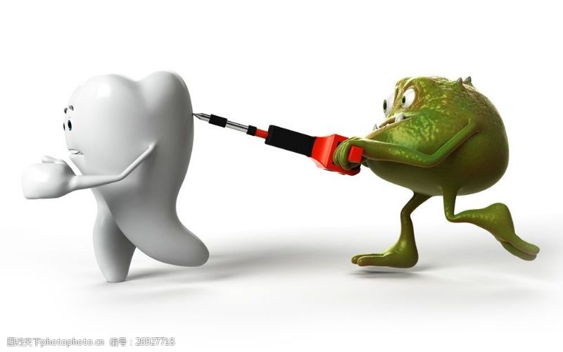 卫生与保健细菌用电钻残害牙齿图片